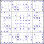 Судоку 16х16 #46 средний