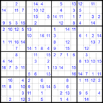 Судоку 16х16 #47 средний