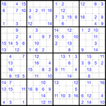 Судоку 16х16 #49 средний