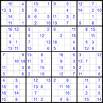Судоку 16х16 #50 средний