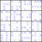 Судоку 16х16 #46 трудный