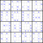 Судоку 16х16 #48 очень трудный