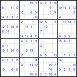 Судоку 16х16 #50 очень трудный