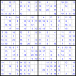 Судоку 20х20 #21 легкий