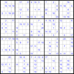 Судоку 20х20 #16 трудный