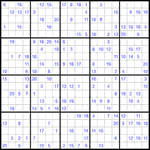 Судоку 20х20 #17 трудный