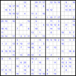 Судоку 20х20 #18 трудный