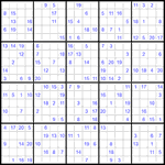 Судоку 20х20 #20 трудный