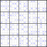 Судоку 20х20 #18 очень трудный