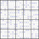 Судоку 20х20 #19 очень трудный