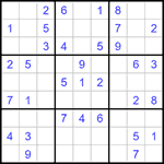 Судоку 9х9 #1327 легкий