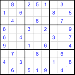 Судоку 9х9 #1341 легкий