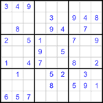 Судоку 9х9 #1344 легкий