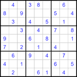 Судоку 9х9 #1345 легкий