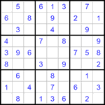 Судоку 9х9 #1357 легкий