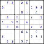 Судоку 9х9 #1364 легкий