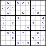 Судоку 9х9 #1368 легкий