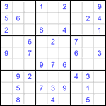 Судоку 9х9 #1379 легкий