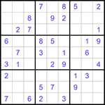 Судоку 9х9 #1384 легкий