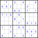 Судоку 9х9 #1390 легкий