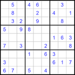 Судоку 9х9 #1393 легкий