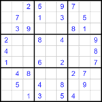Судоку 9х9 #1396 легкий
