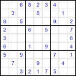 Судоку 9х9 #1398 легкий