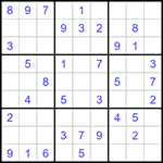 Судоку 9х9 #1399 легкий