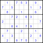Судоку 9х9 #1401 легкий