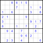 Судоку 9х9 #1402 легкий