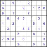 Судоку 9х9 #1404 легкий