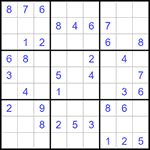 Судоку 9х9 #1407 легкий