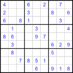 Судоку 9х9 #1408 легкий