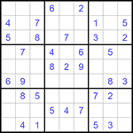 Судоку 9х9 #1410 легкий