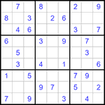 Судоку 9х9 #1411 легкий