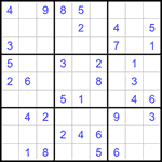 Судоку 9х9 #1414 легкий