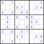 Судоку 9х9 #1416 легкий