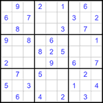 Судоку 9х9 #1417 легкий