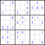 Судоку 9х9 #1424 легкий