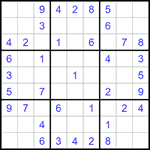 Судоку 9х9 #1425 легкий
