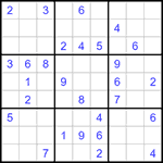 Судоку 9х9 #1291 средний
