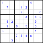 Судоку 9х9 #1292 средний