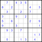 Судоку 9х9 #1294 средний