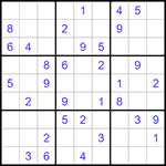 Судоку 9х9 #1298 средний