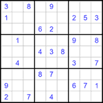 Судоку 9х9 #1299 средний