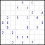 Судоку 9х9 #1307 средний