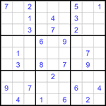 Судоку 9х9 #1309 средний
