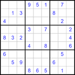 Судоку 9х9 #1313 средний