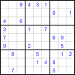 Судоку 9х9 #1324 средний