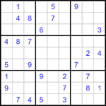 Судоку 9х9 #1325 средний